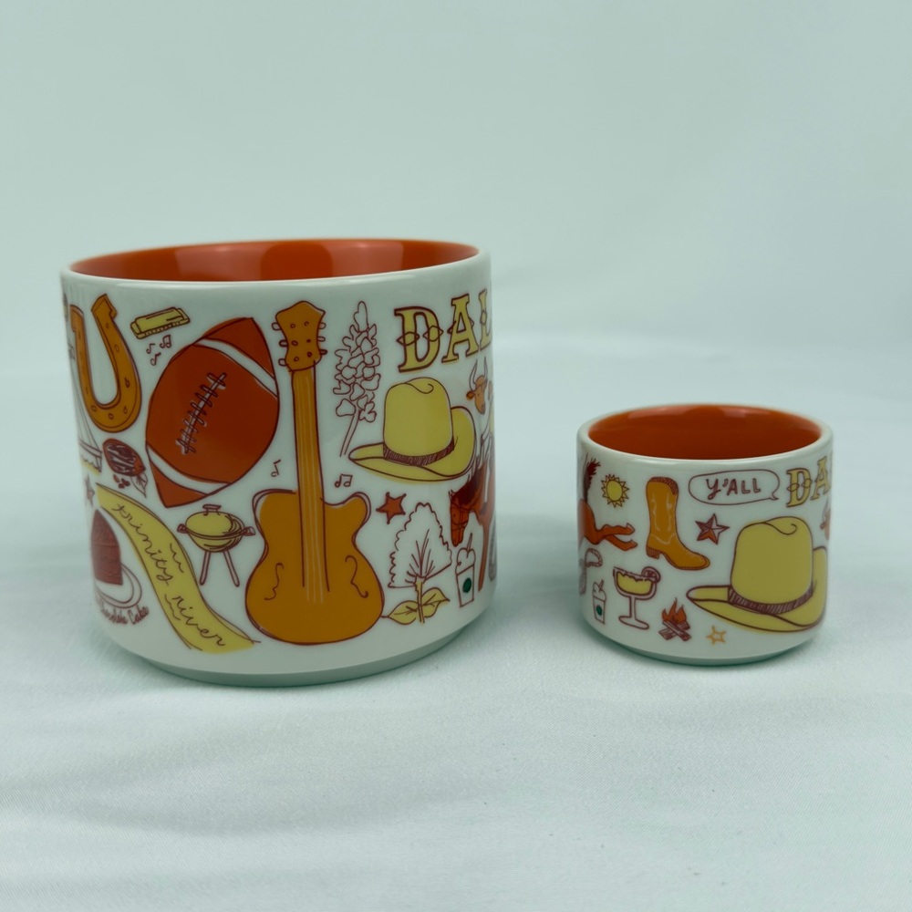 Starbucks Texas Dallas BTS Mug 14oz + Mini Demitasse Espresso Cup 2023 - Picture 2 of 9
